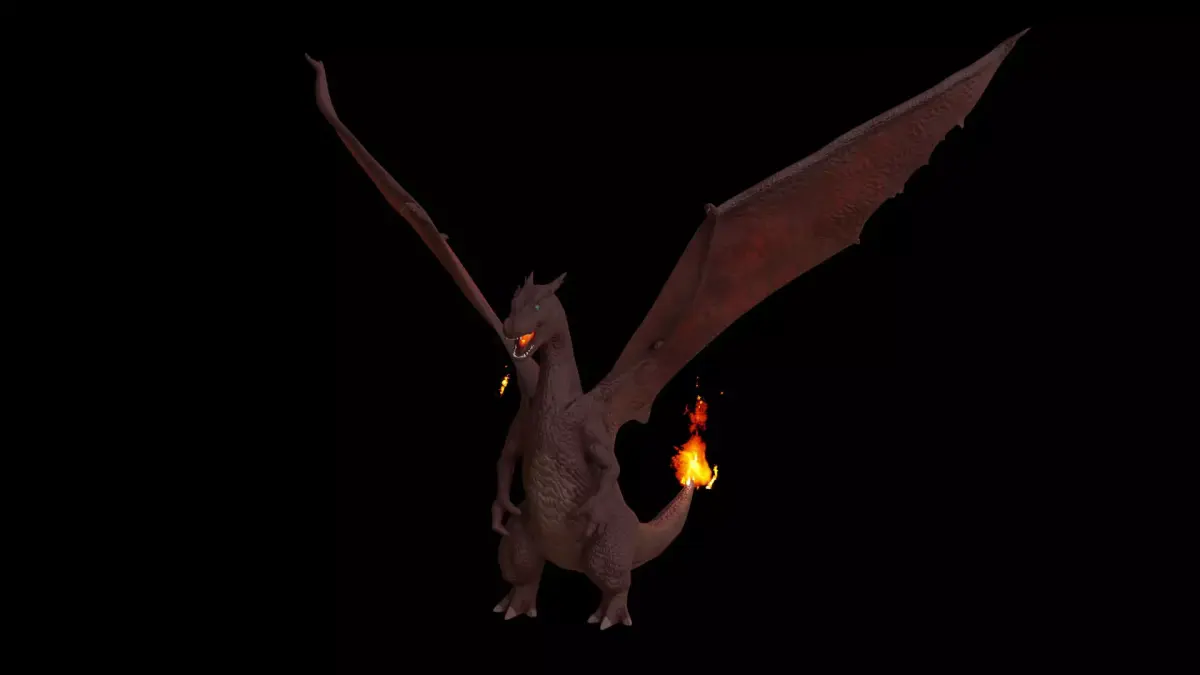 Charizard fire dragon Low-poly 3D model