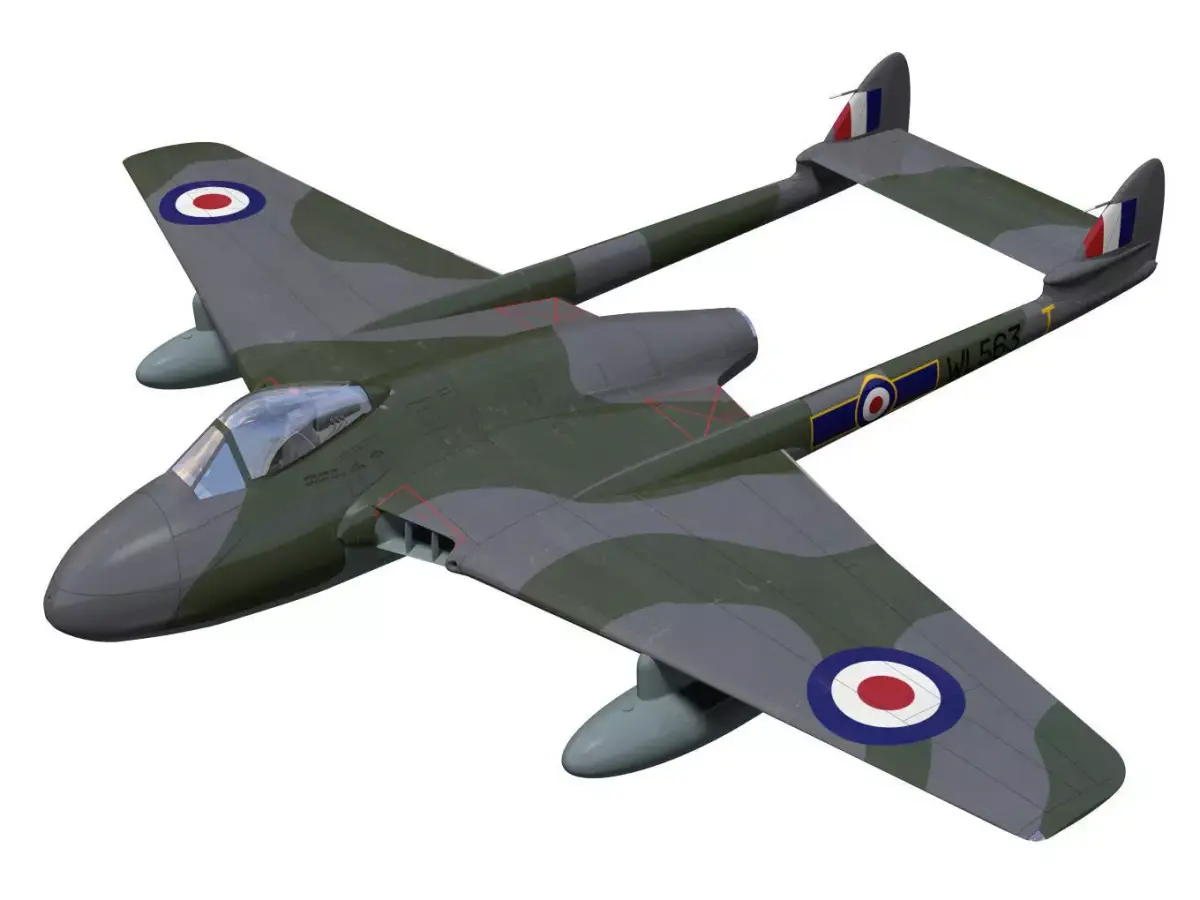 de Havilland DH100 Vampire FB Mk5 3D model purchase