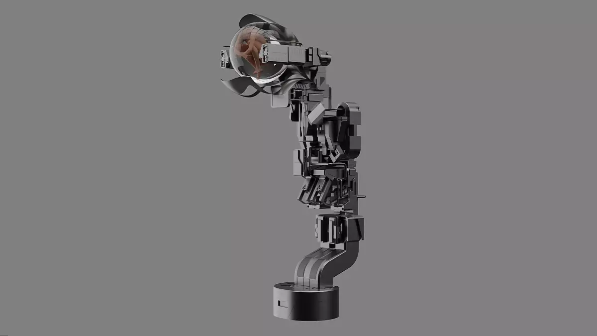 Metal and Glass Cocoon 3D model
