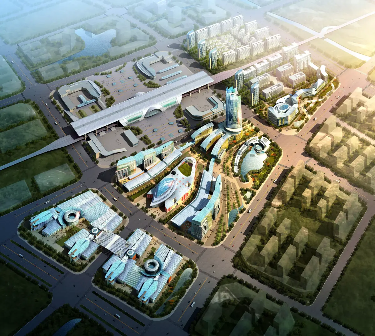 Architecture futuristic city in china 3D model purchase