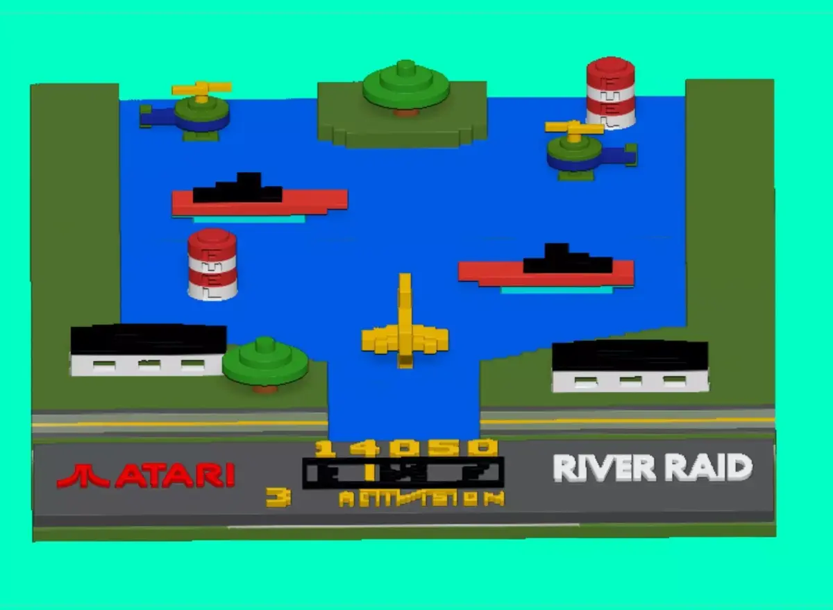 River Raid atari classics 3D print model