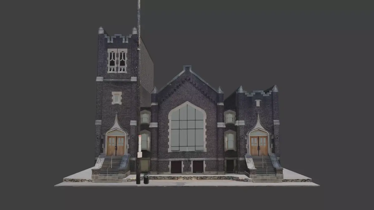 Catholic Church Low-poly 3D model