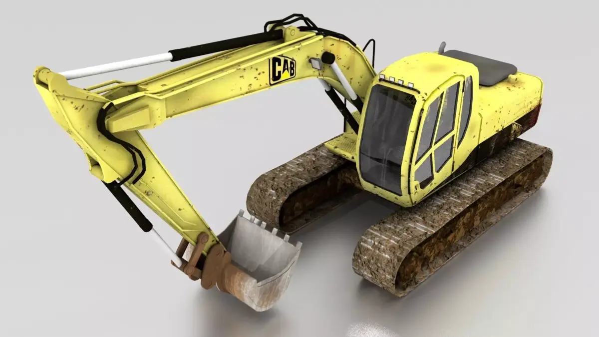 Low poly Excavator Low-poly 3D model buy