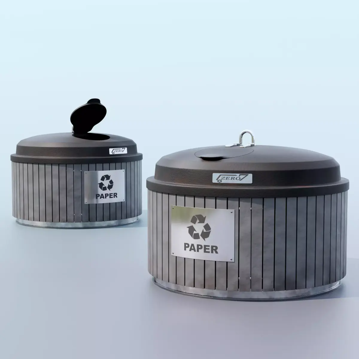 Paper Garbage Bin Free 3D model