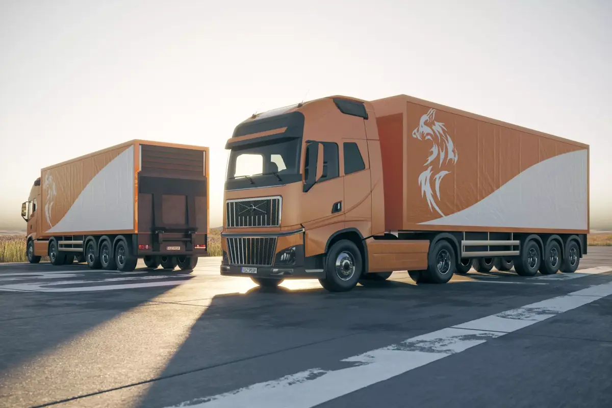 Delivery truck unbranded 3D model