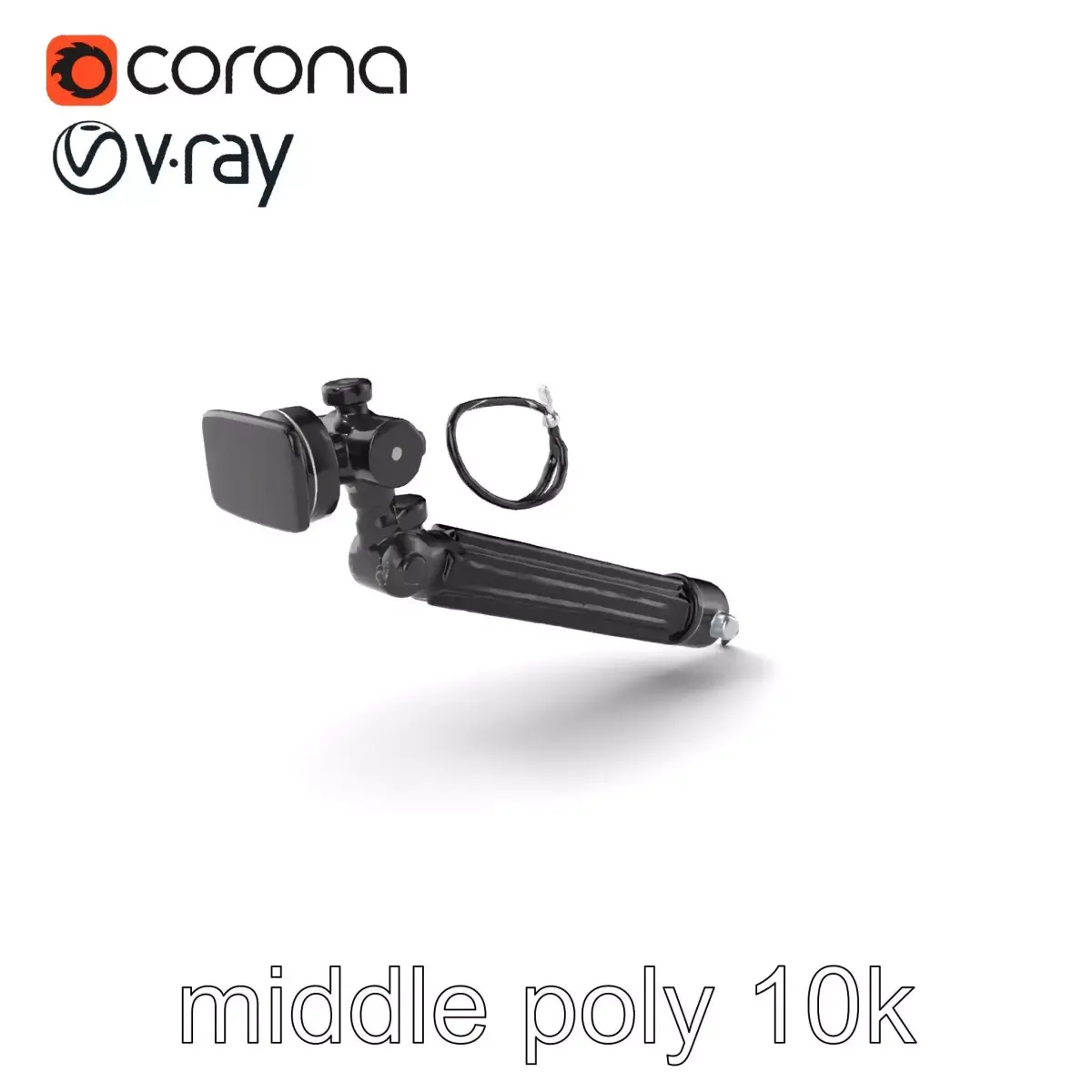 Telescopic Boom Arm Spiral Cable model pack Low-poly 3D model