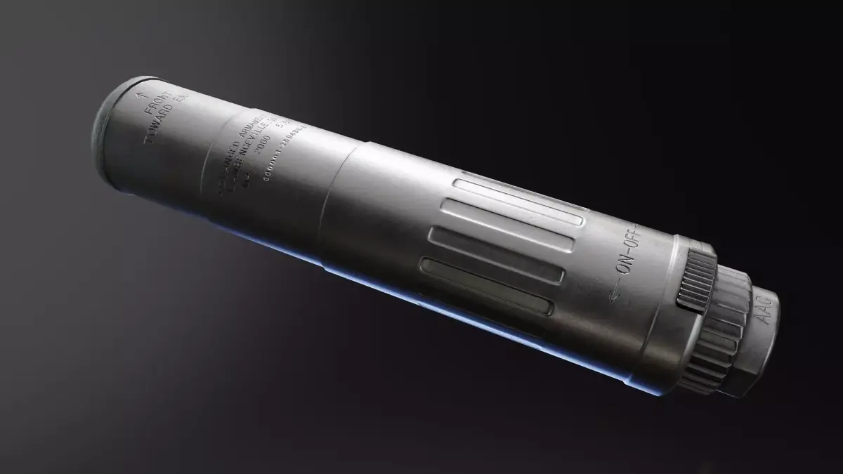 AAC M4 2000 suppressor Low-poly 3D model