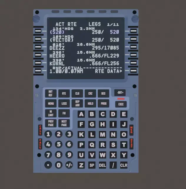 Airbus A320 MCDU Cockpit Unit 3D model