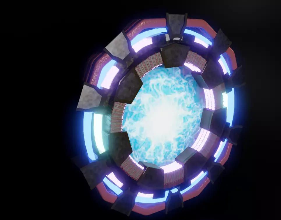 Sci Fi Portal high poly 3D model