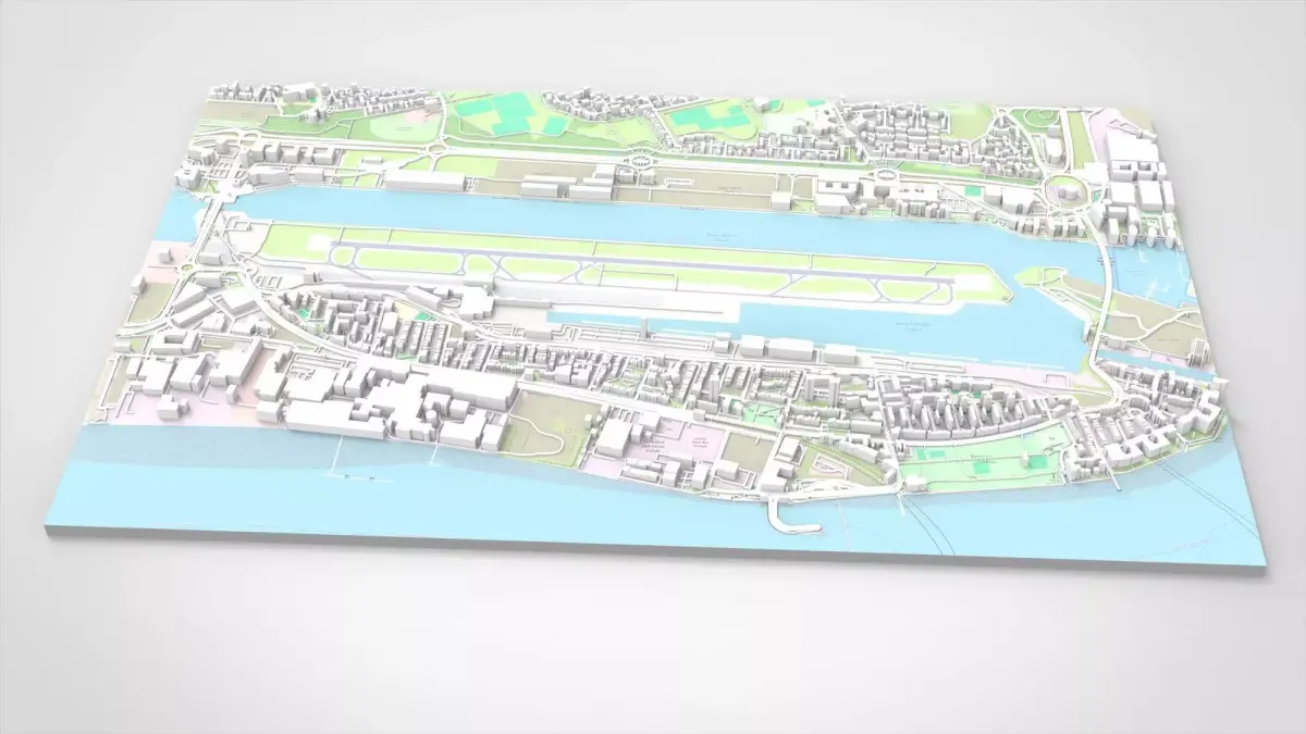 London City airport United Kingdom 3D model