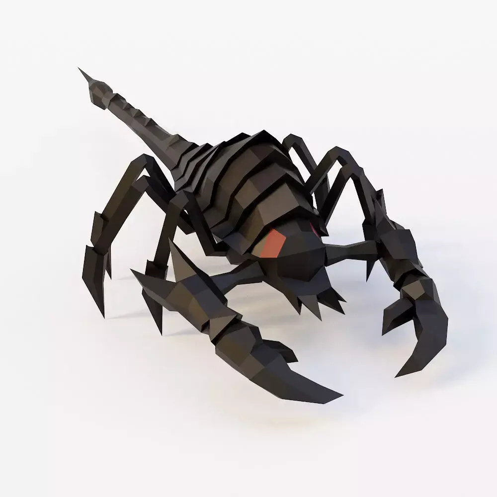 Scorpio 3d model paper scorpion Low-poly 3D model