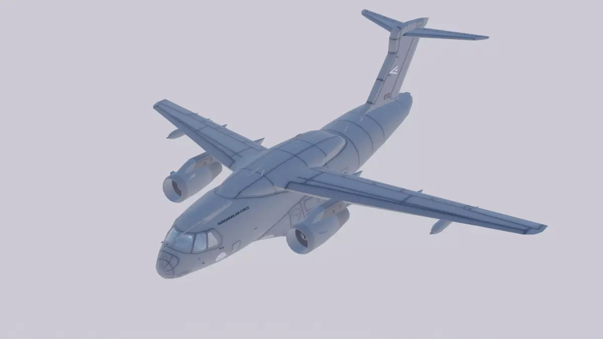 Embraer C-390 Millennium Hungary  Low-poly 3D model