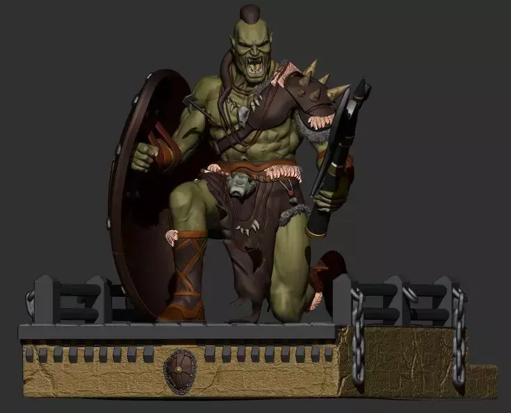 Orc 3d spartan warrior 3D print model