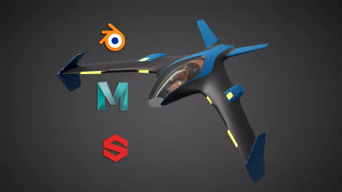 Aero Jet Low-poly 3D model