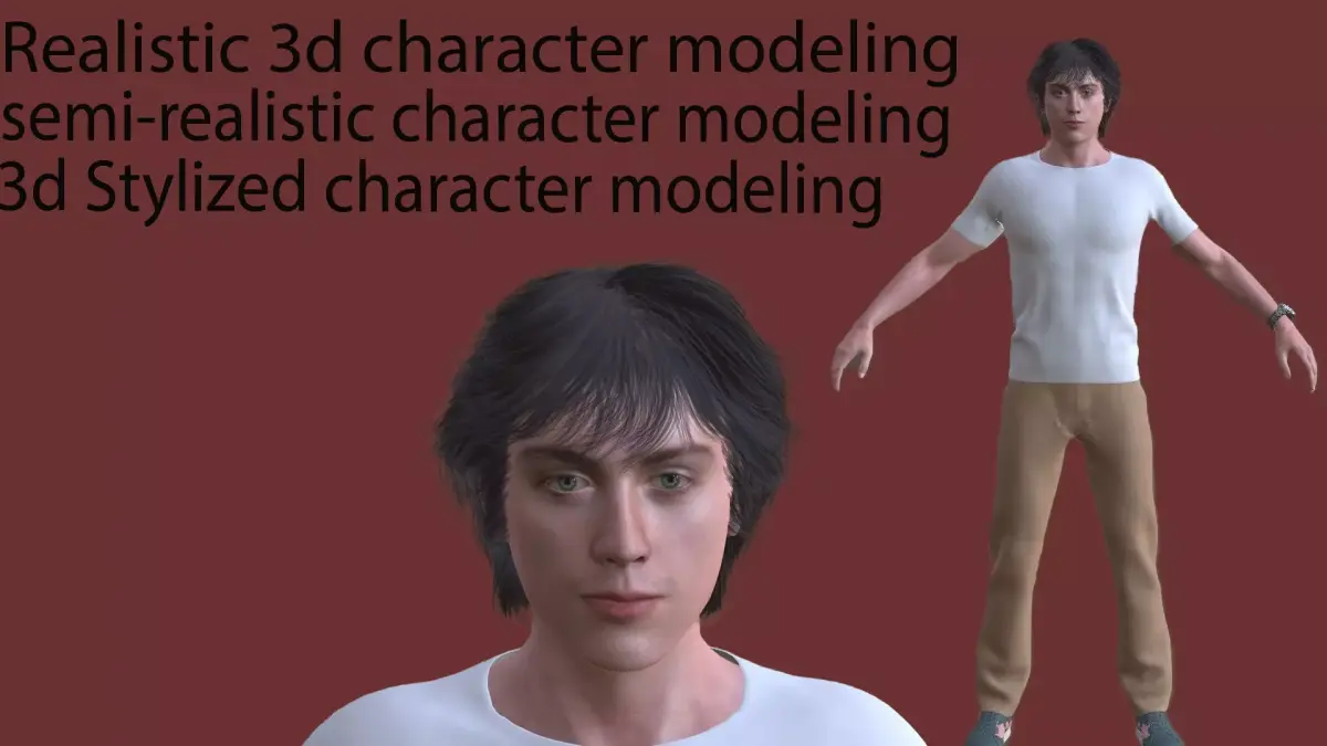 Young Aaron Taylor  Low-poly 3D model