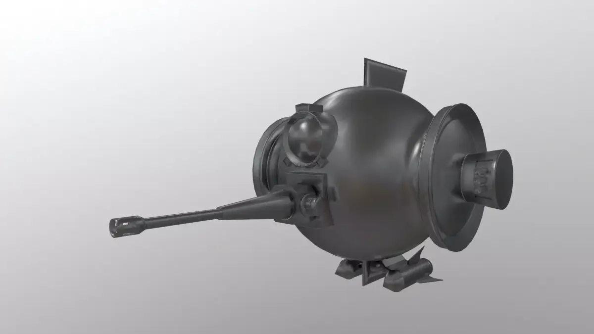 BattleBall spaceship Free low-poly 3D model