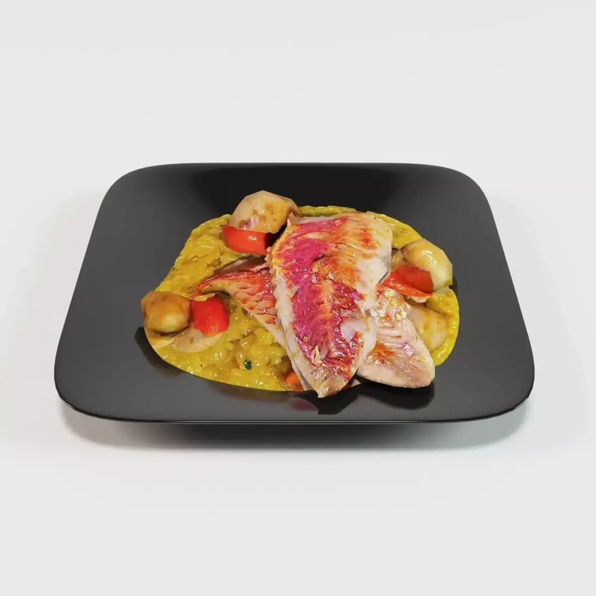 Konjac risotto  Low-poly 3D model