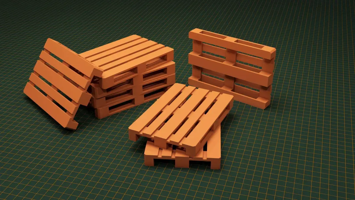 3D Printable - Palette EUR-EPAL - Multiple Scales 3D print model