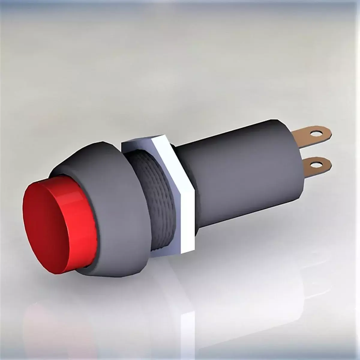 Button switch red 3D model