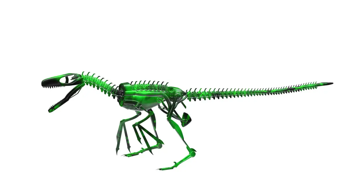 Robot Raptor Low-poly 3D model