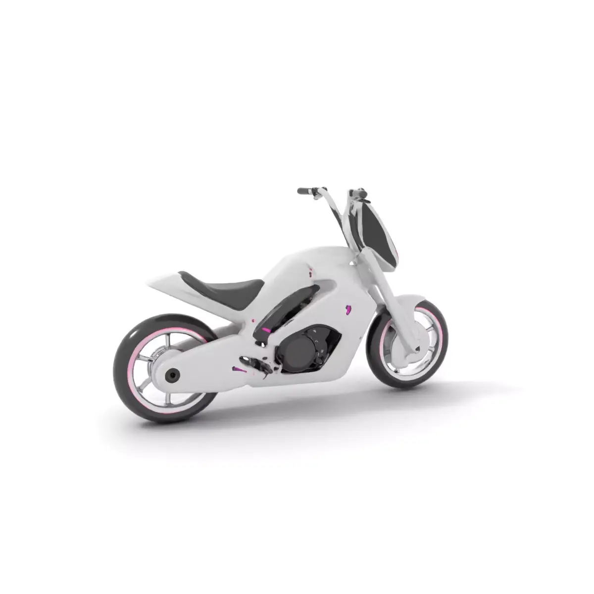 Futuristic Silver Motorcycle model pack Low-poly 3D model purchase