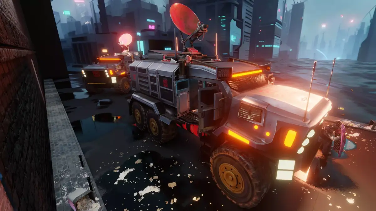 Armored Riot Truck - Sci-Fi Military Vehicle w Detailed Interior Low-poly 3D model
