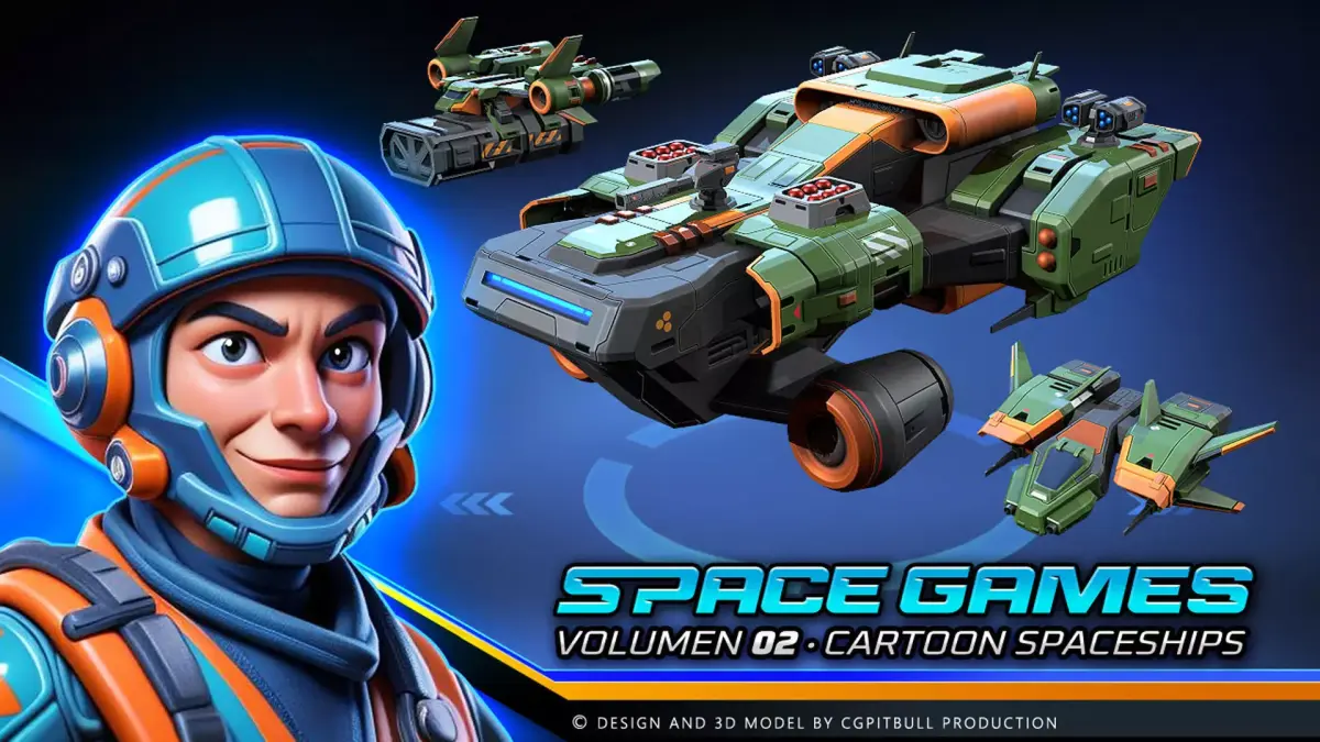 SPACE Games Vol-02 Low-poly 3D model