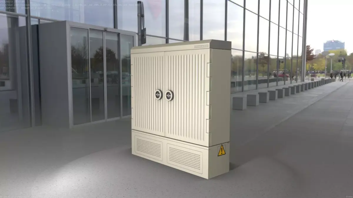 Electrical Distribution Cabinet 140 Low-poly 3D model