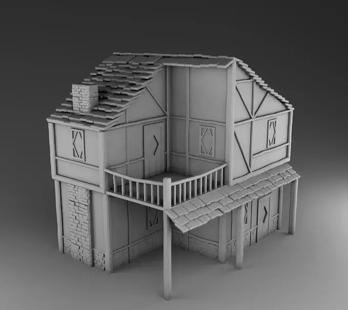Medieval architecture Set Part 1 3D print model