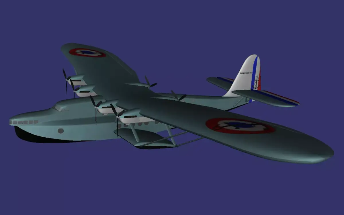 Latecoere 523 Low-poly 3D model