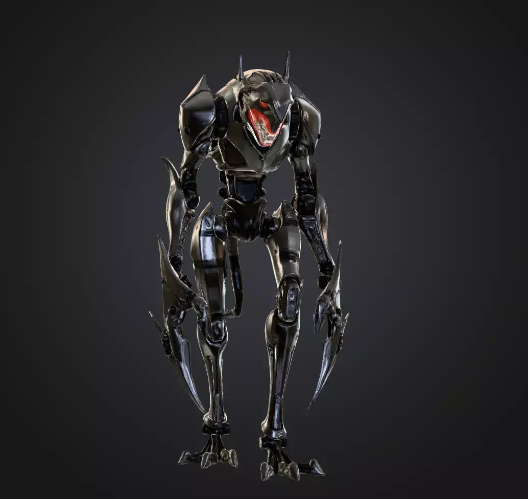 Blade Claw Assassin  Futuristic Combat Robot 3D model