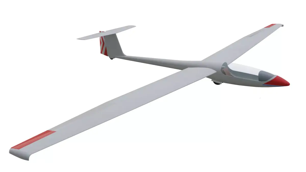 Grob G102 Astir Low-poly 3D model