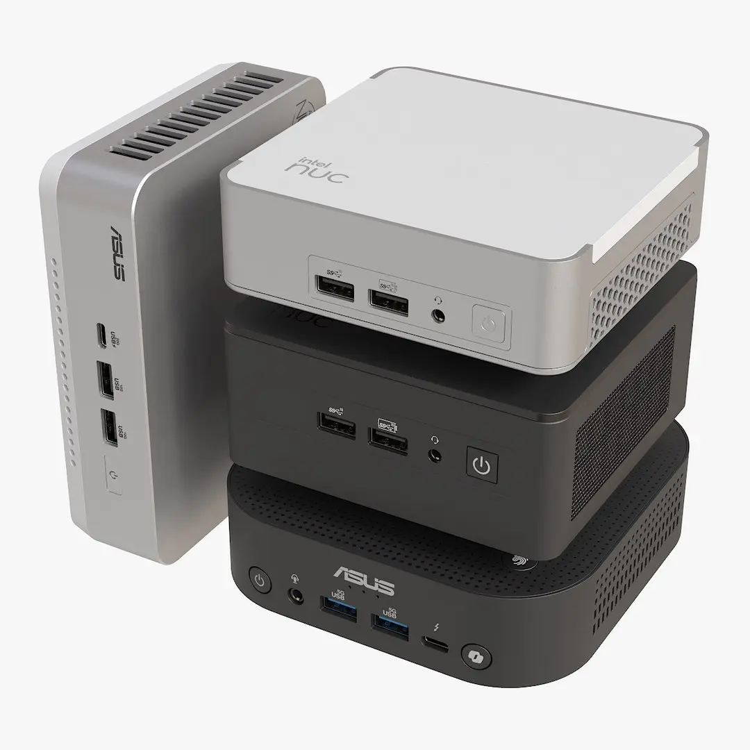 4 NUC PC Collection 3D model