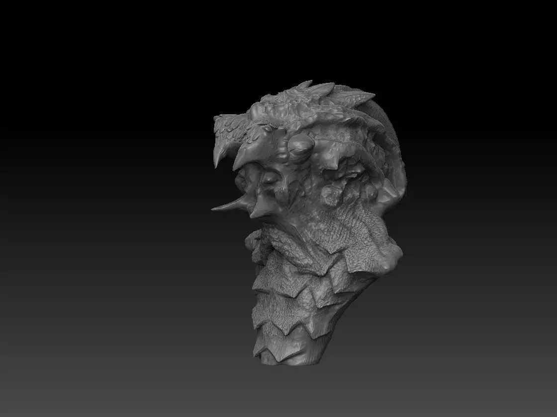 Enrewator Bird creature bust 3D model