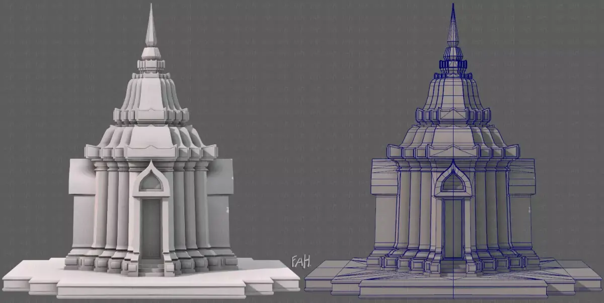 Pagoda V05 Low-poly 3D model