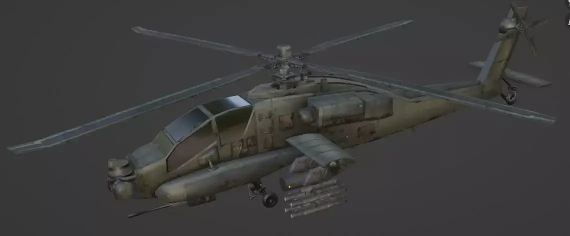 Apache helicopter 3D model