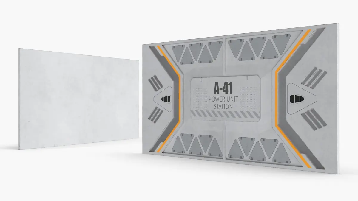 Sci-Fi Power Grid Hatch A-41 White 3D model