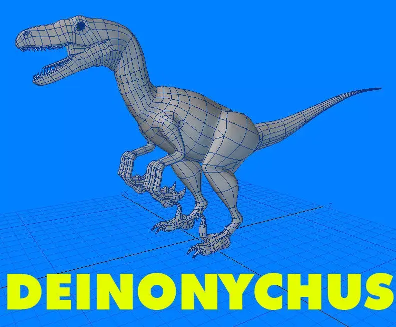 Deinonychus dinosaur 3D model