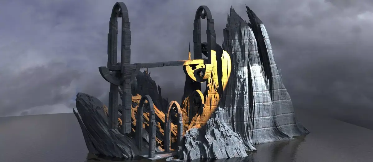 Gorgoroth Temple Fortress Ruins bridge 7 3D model