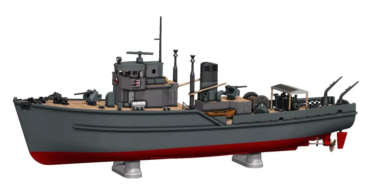 Ton Class Minesweeper 1m RC Ready 3D print model