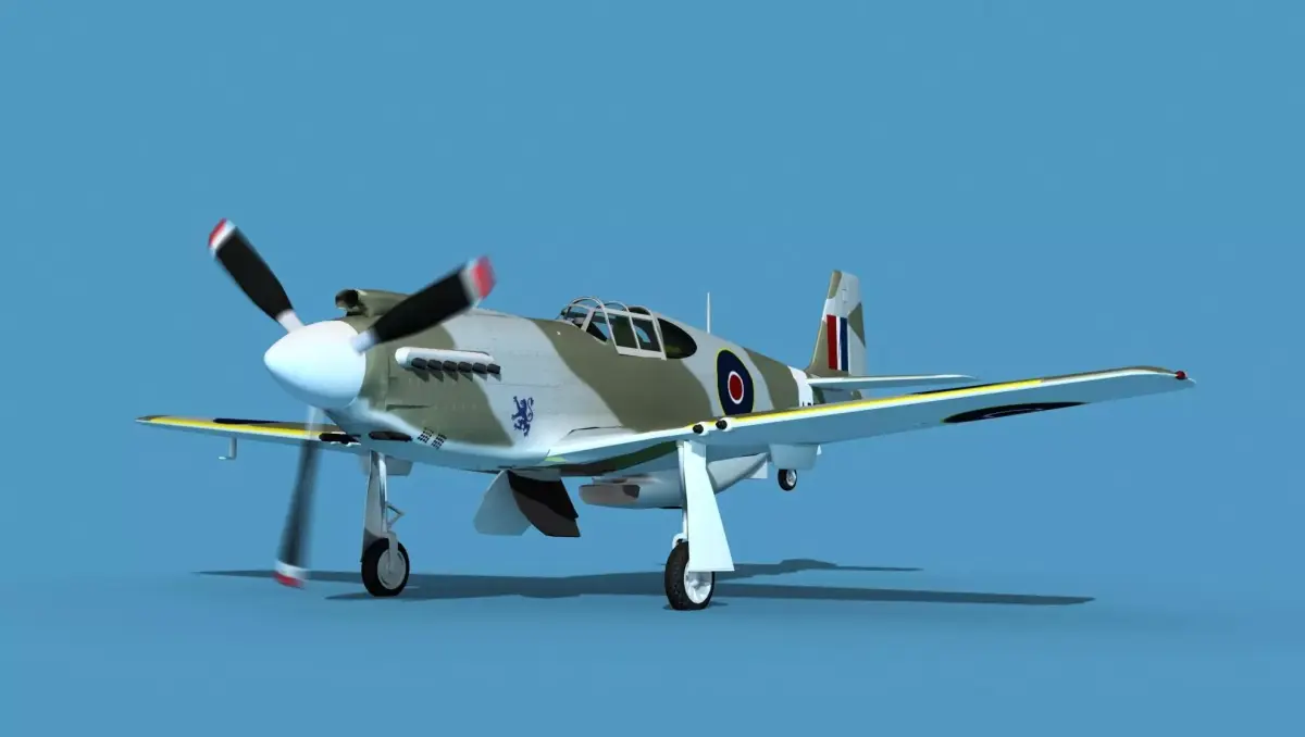 North American A-36A Apache V11 RAF 3D model
