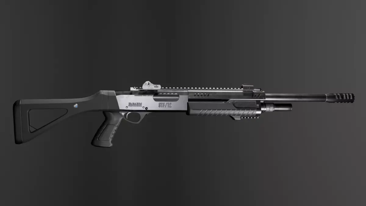 Shotgun Fabarm stf12 Low-poly 3D model