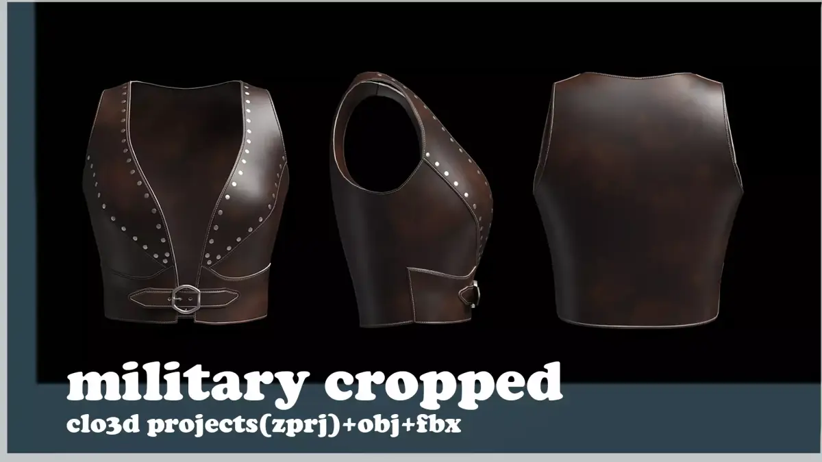 military cropped 3D model purchase