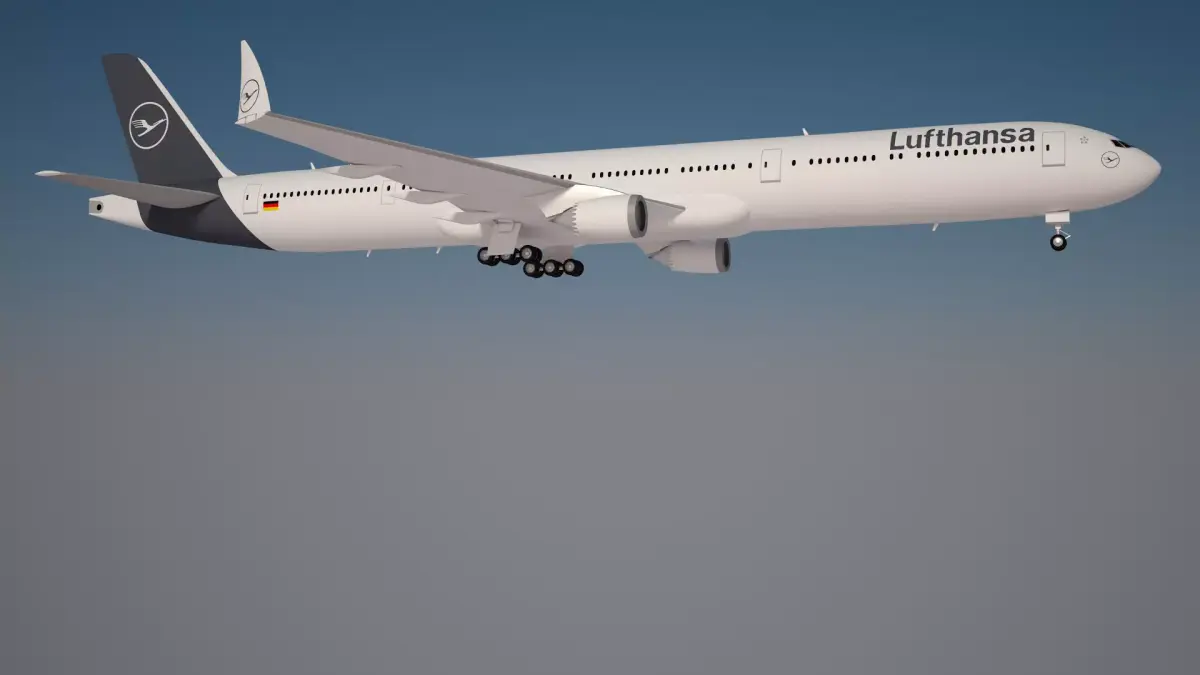  Lufthansa Boeing 777 9X New  3D model