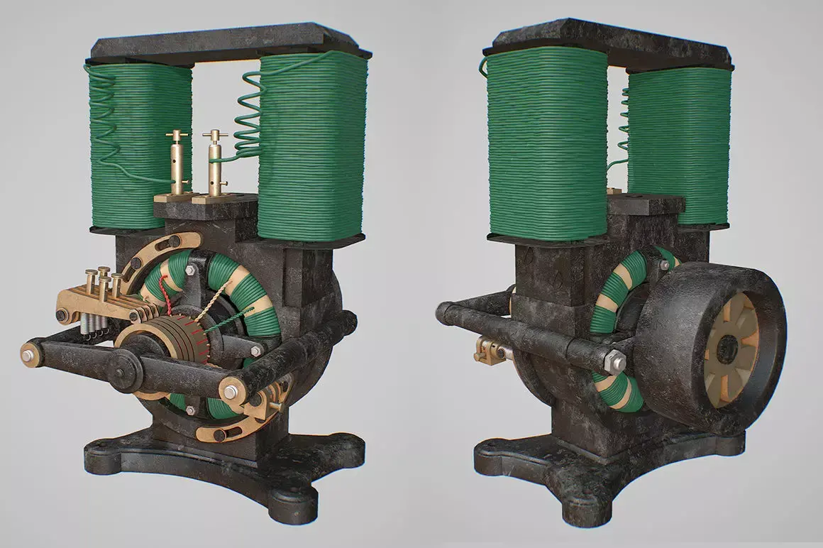 Vintage motor 3D model