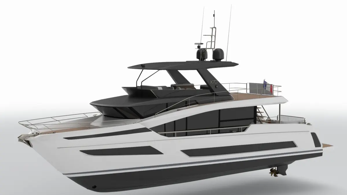 Prestige X70 Yacht Dynamic Simulation 3D model