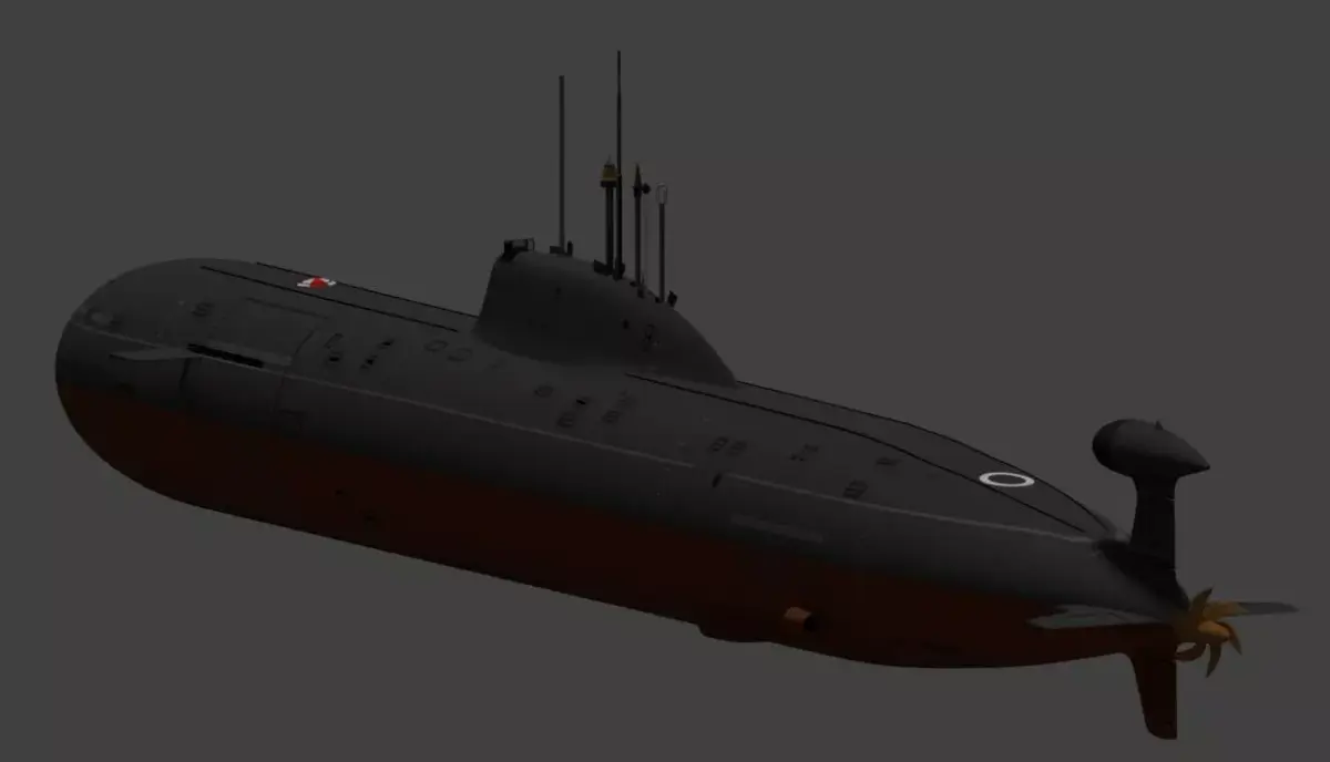 project 971 akula schuka B Low-poly 3D model
