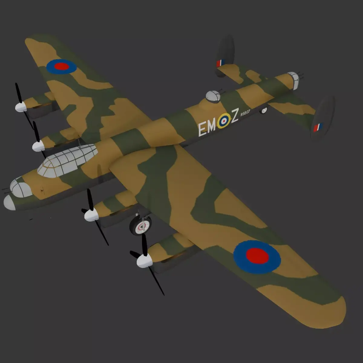 Bomber Avro Lancaster Free 3D model