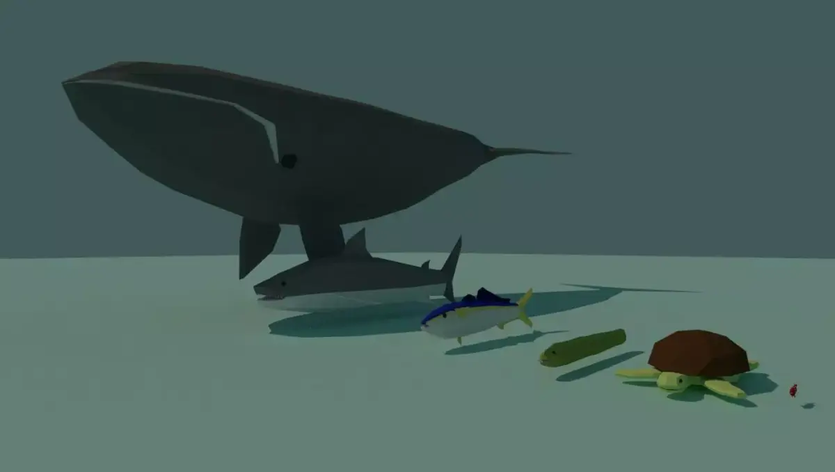 Low Poly Fish Pack Low-poly 3D model