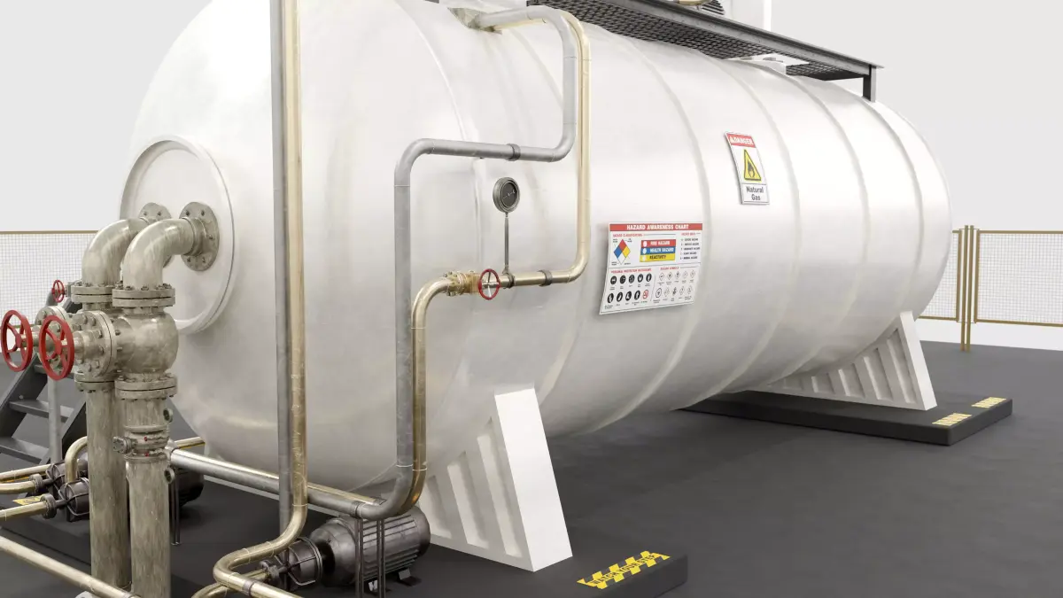 Steam Boiler Refinery Industrial 3D model